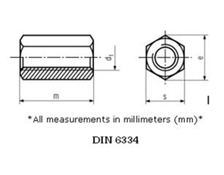 Hexagon Coupling Nuts